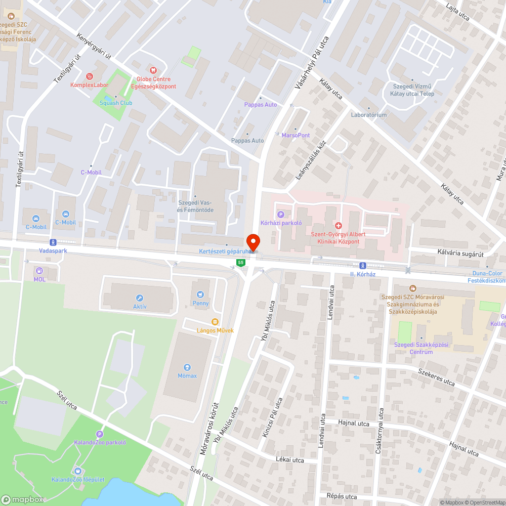 Elkopott zebra felfestés - Kálvária sgt. és Vásárhelyi P. utca kereszteződése bejelentés helye