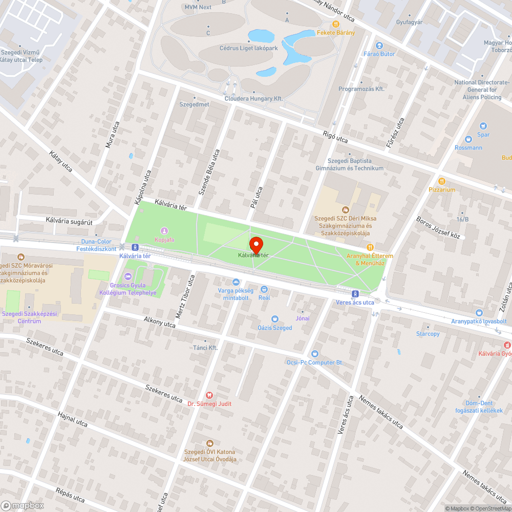 Hiányzó szemetes gyűjtőedény - Kálvária tér bejelentés helye