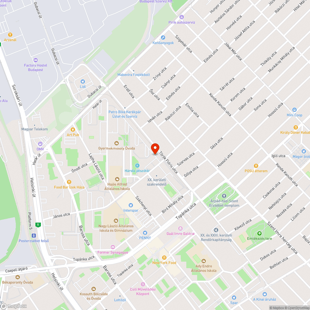 Félbehagyott kátyúzás bejelentés helye