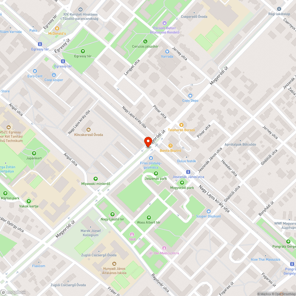 Kátyús, gödrös útszakasz bejelentés helye