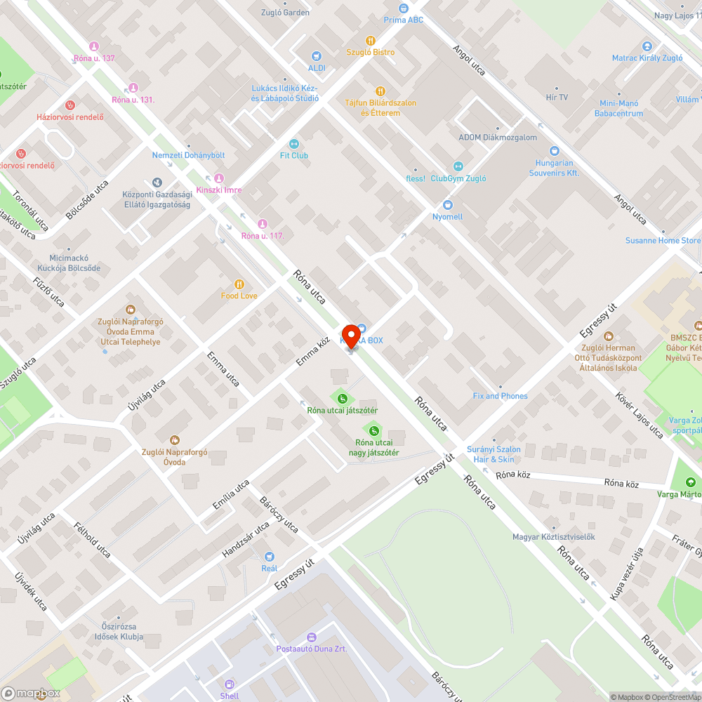 Elhagyott jármű bejelentés helye