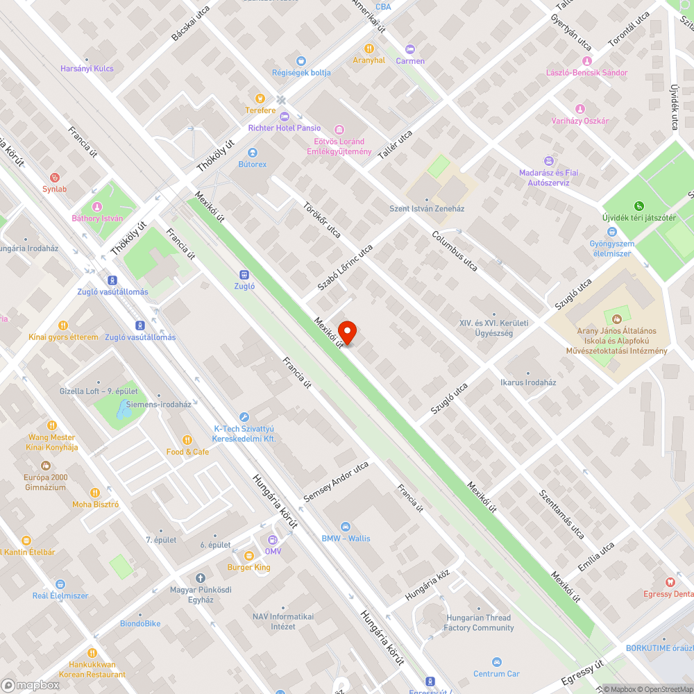 Elhagyott jármű bejelentés helye