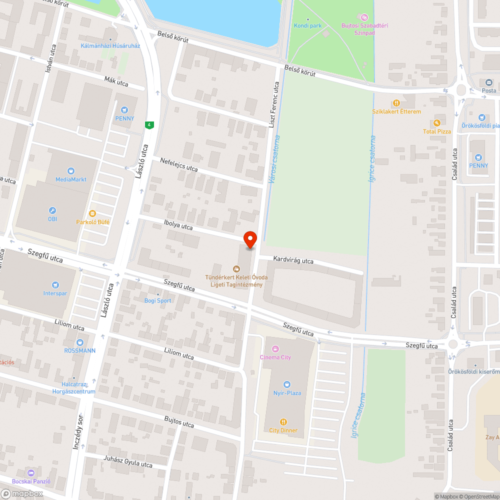 Bujtosi tónál lévő parkoló burkolási hibája bejelentés helye