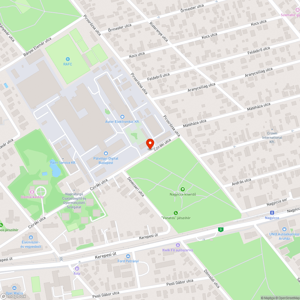 Elhagyott autó bejelentés helye