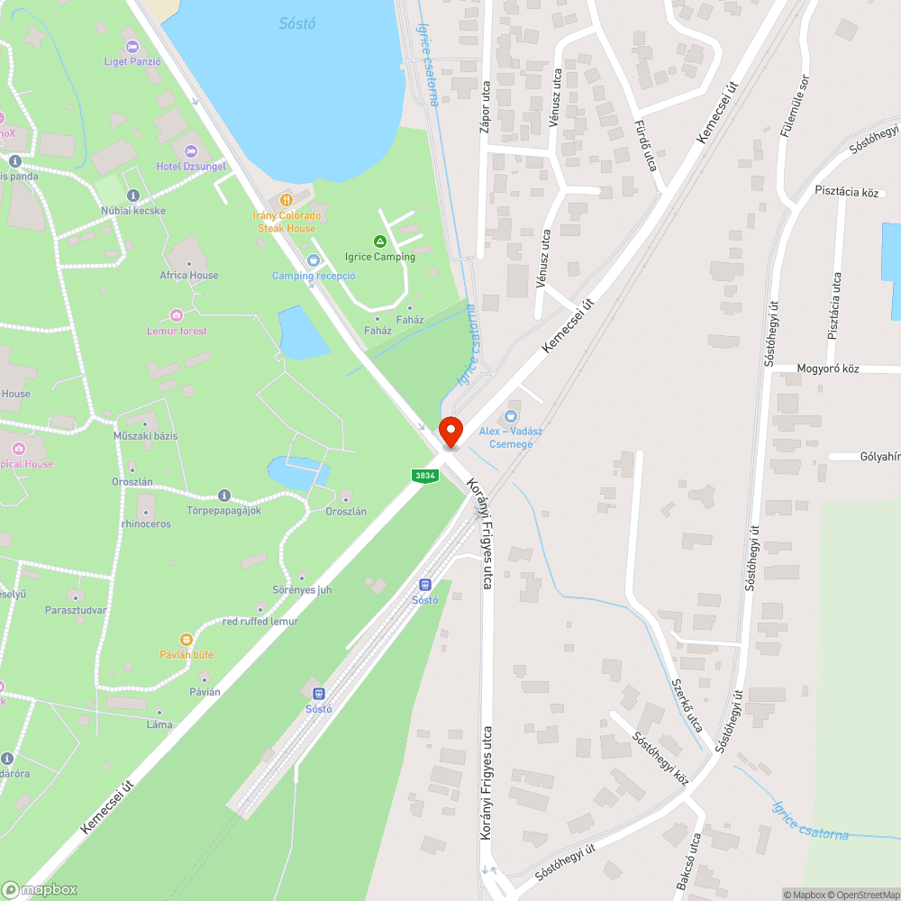 Aszfalt hiba Korányi  és Kemecsi út sarok bejelentés helye