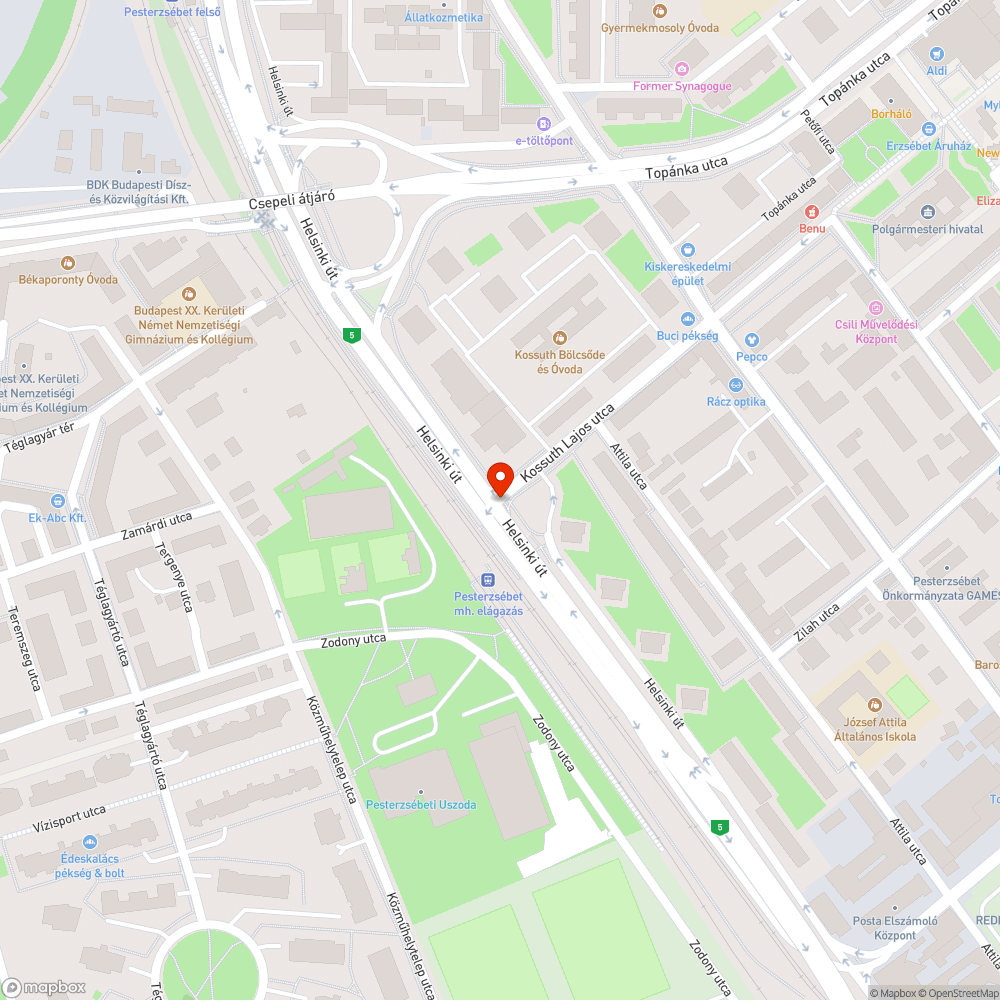 Összefirkált megálló bejelentés helye