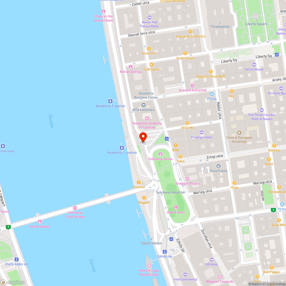 Széchenyi István tér villamosmegálló bejelentés helye