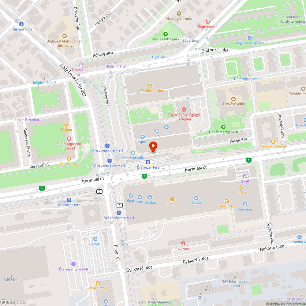 Összerogyott pad bejelentés helye