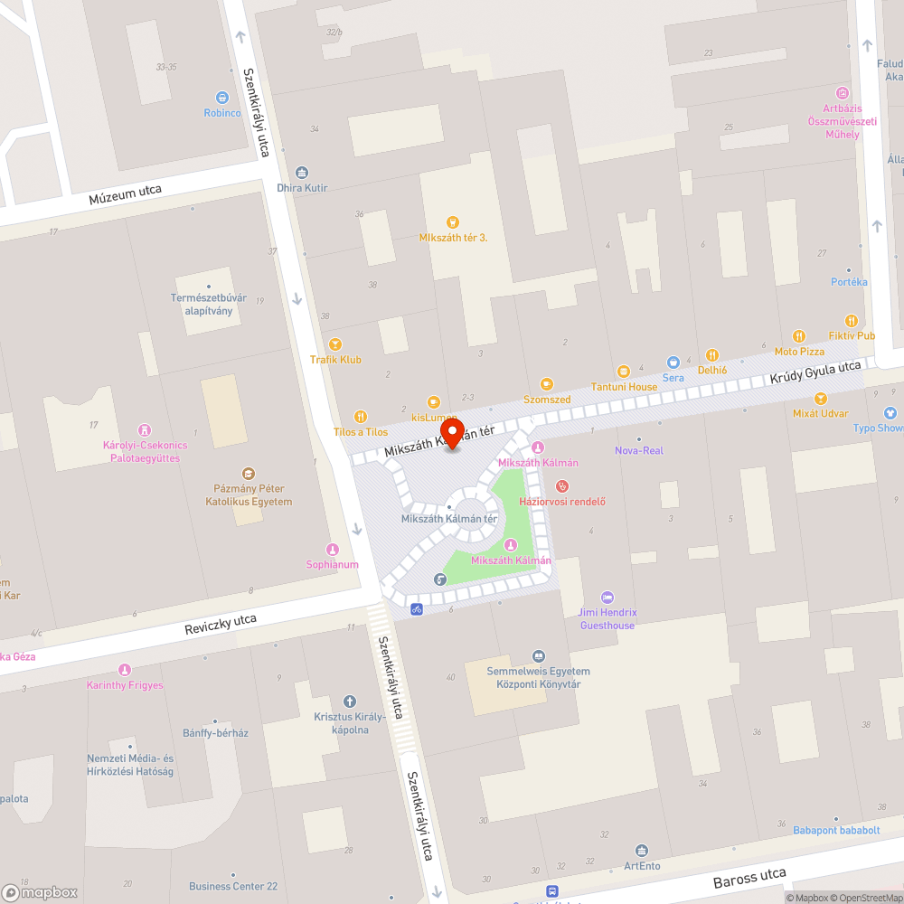 Mikszáth Kálmán tér bejelentés helye