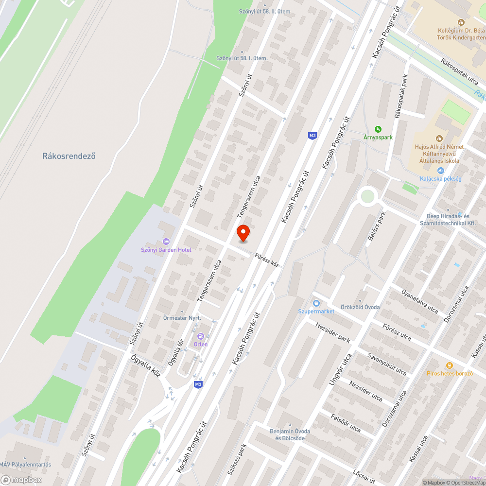 Felüljáró benőve bejelentés helye