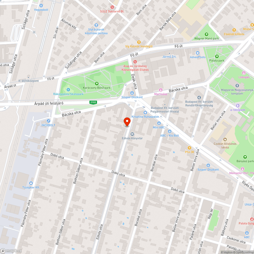 Üres fahelyek bejelentés helye