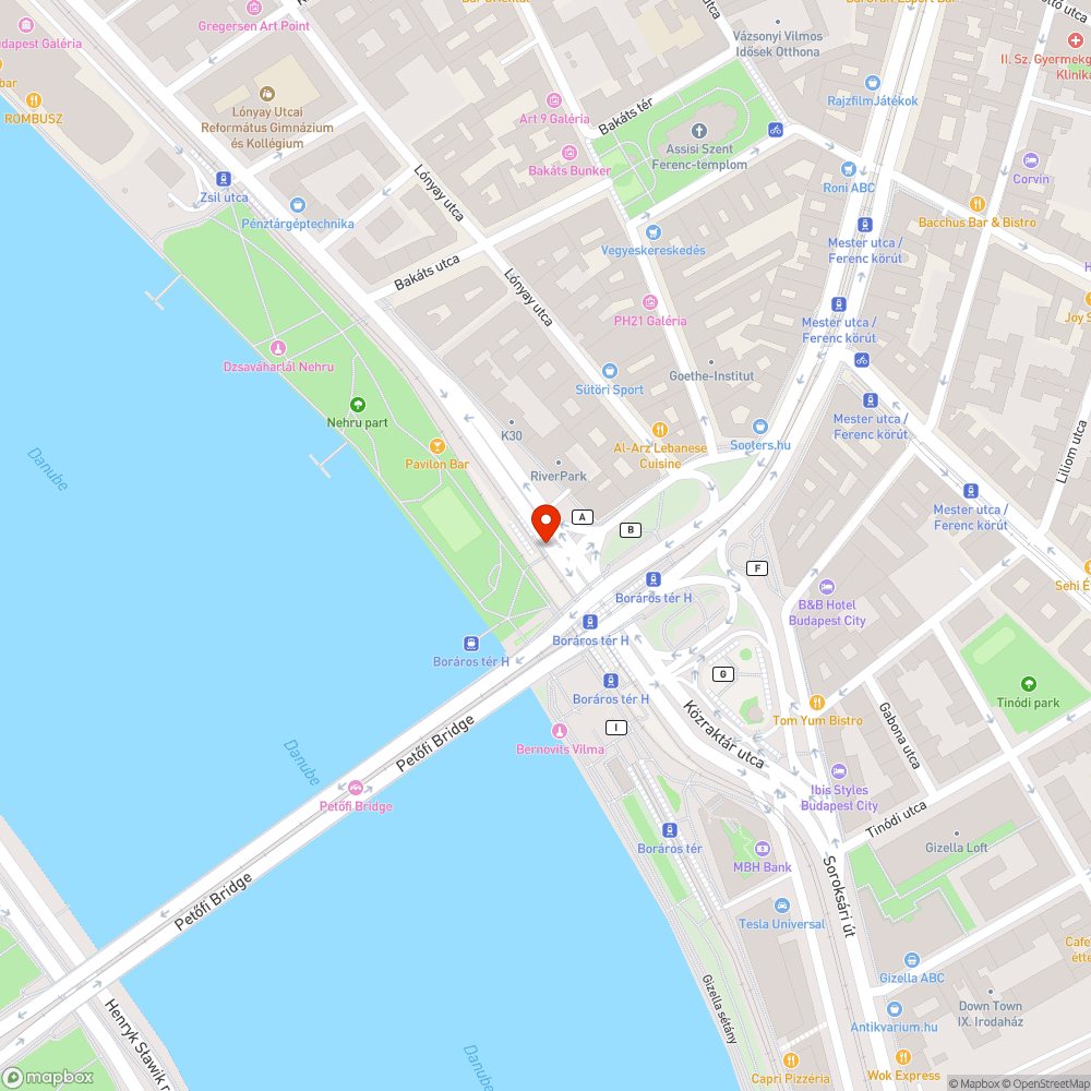 Süllyesztetlen villamospálya-szegélyek a Boráros térnél bejelentés helye