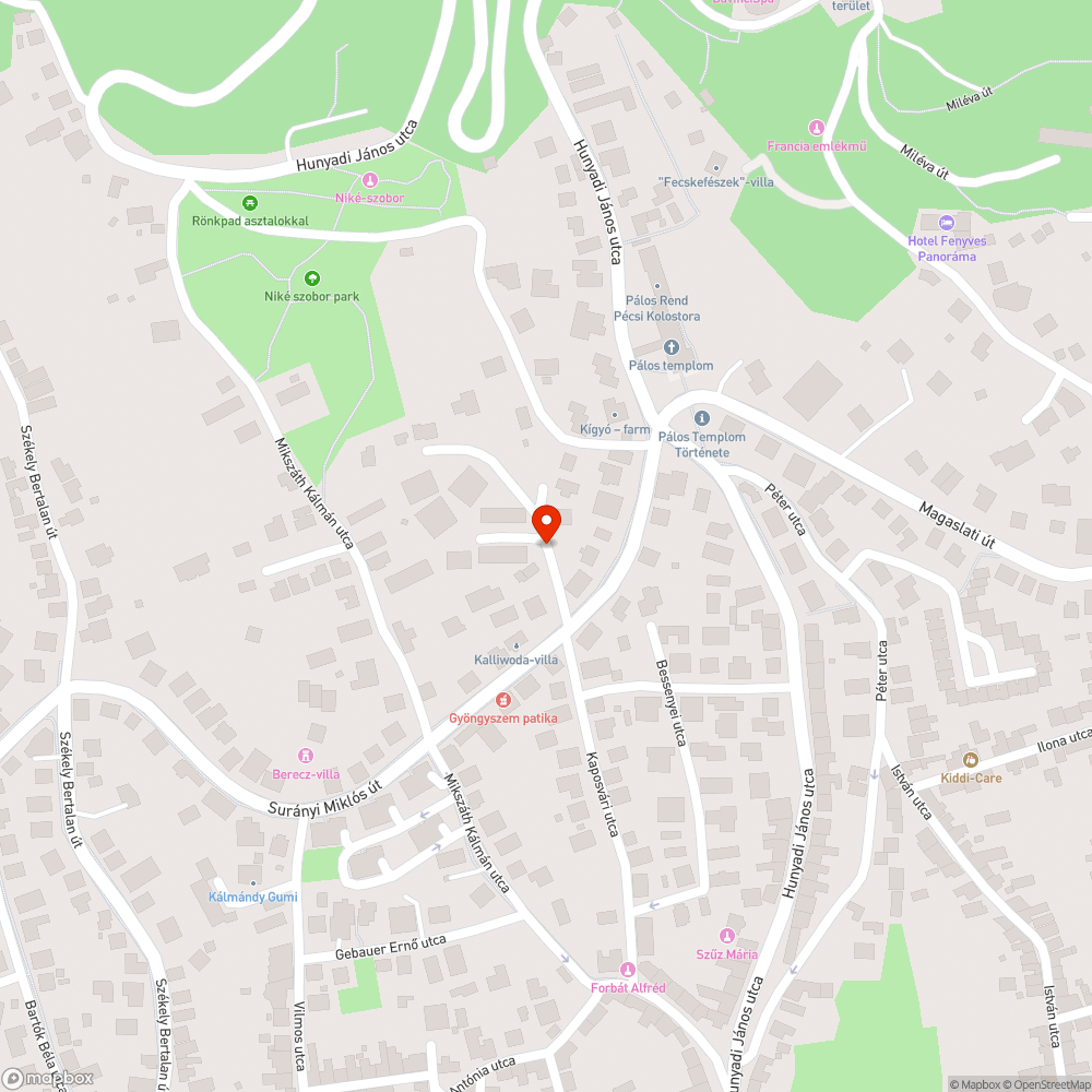 Út fölé behajlott, ketté repedt fa bejelentés helye