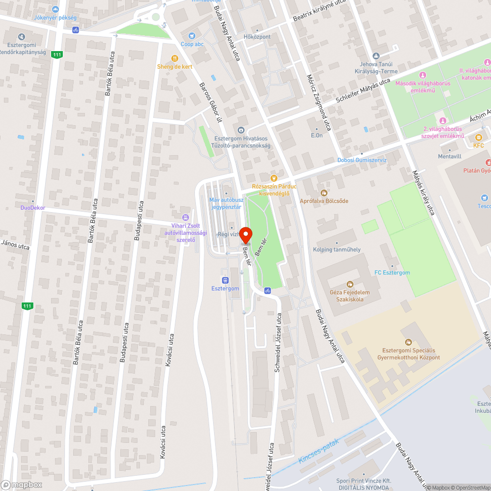 Hinta bejelentés helye