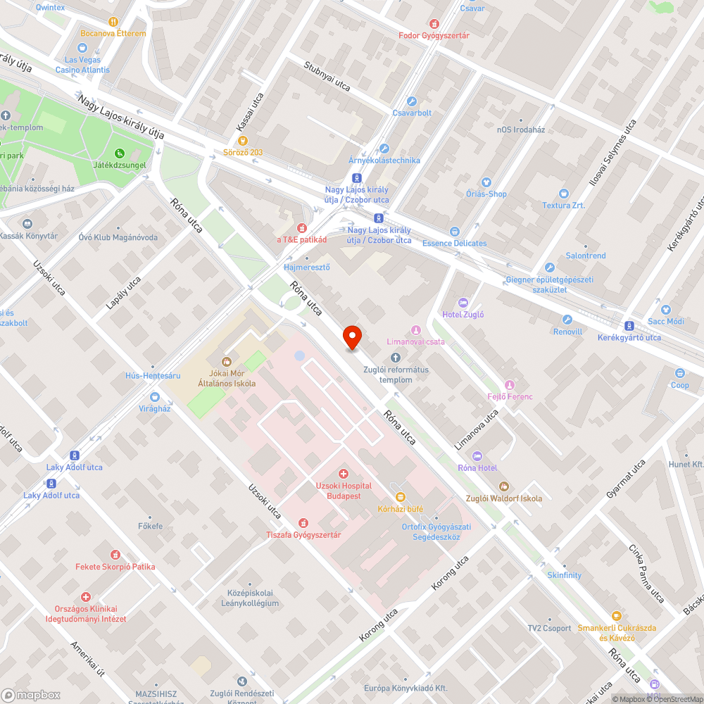 Hiányzó fa az Uzsoki kórház előtt bejelentés helye