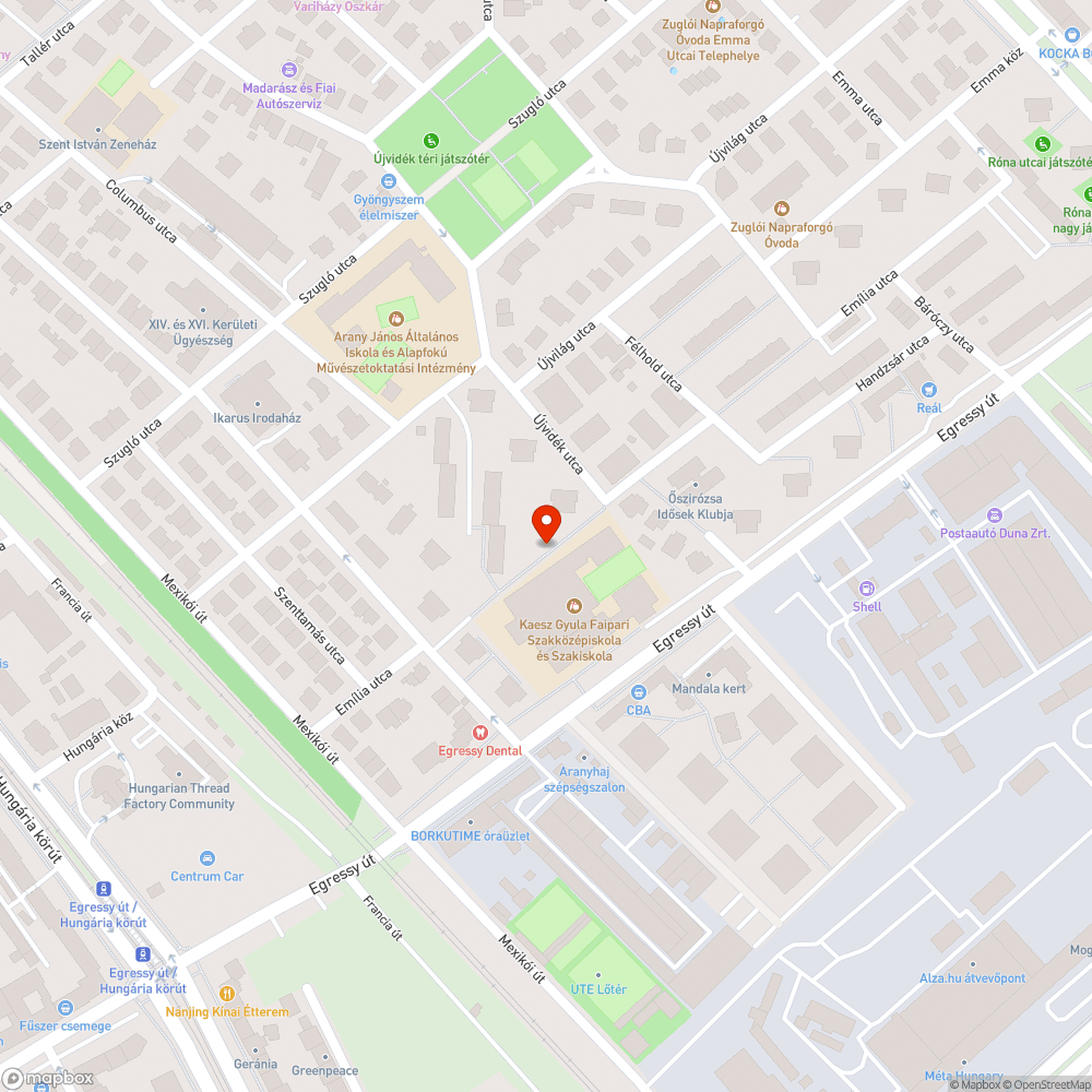 Kiszáradt fa bejelentés helye