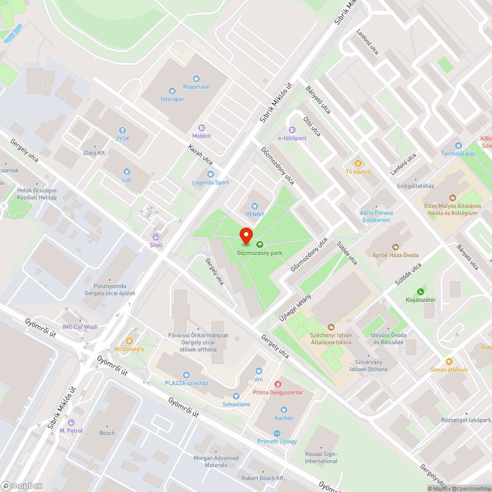 Gőzmozdony park - Járda hiba bejelentés helye