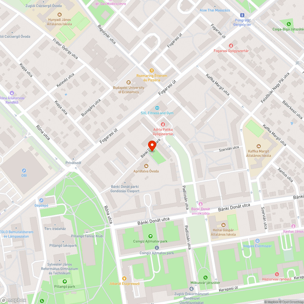 Gumi tégla bejelentés helye