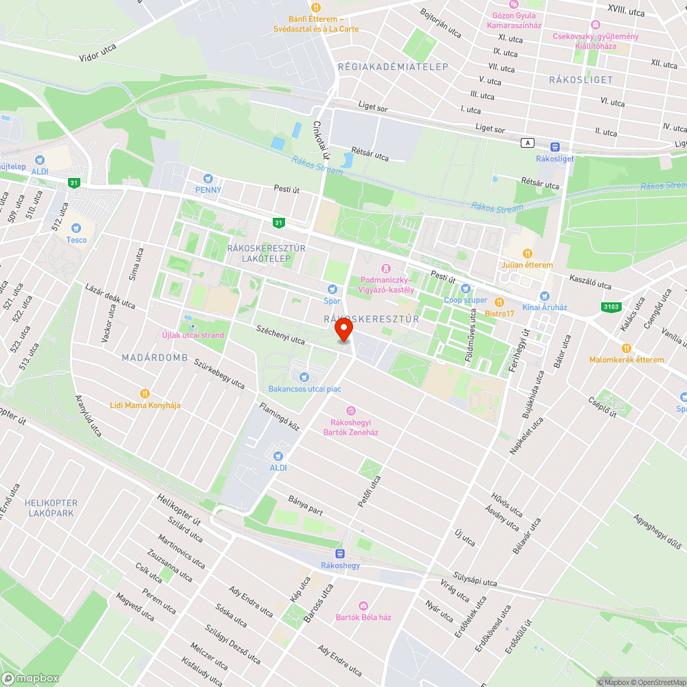 Talpfa bejelentés helye