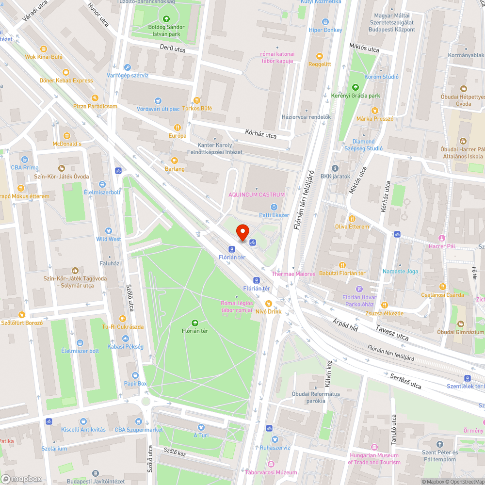 Vörösvári út hibás sávfelfestés bejelentés helye