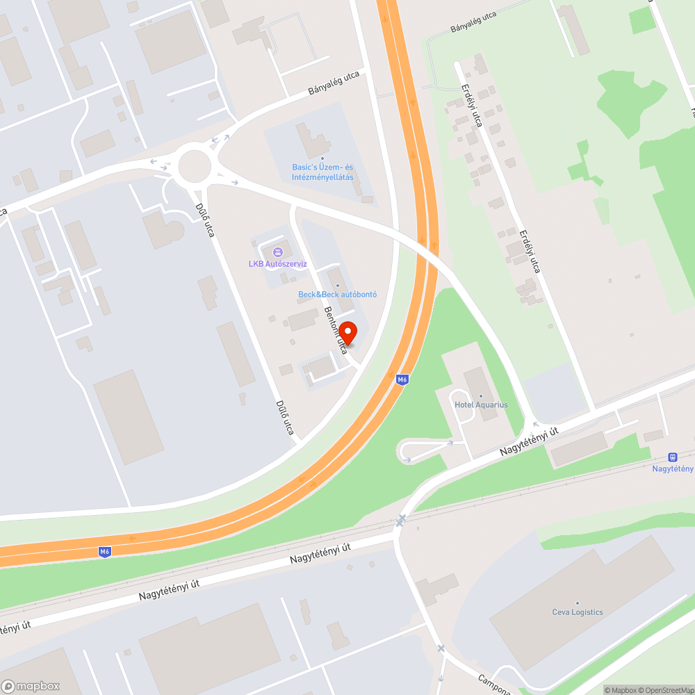 Autóroncsok bejelentés helye