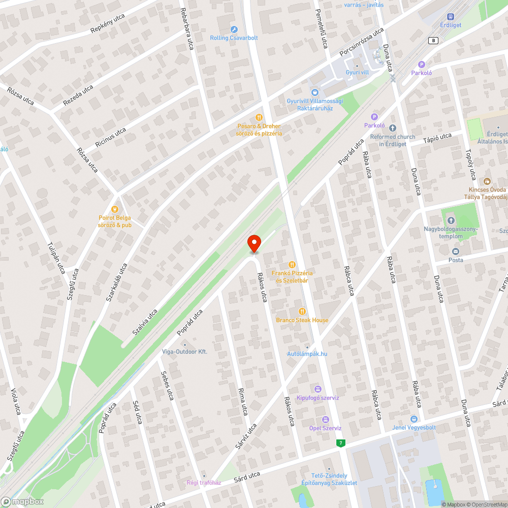 Szemét Érd Poprád utcában bejelentés helye