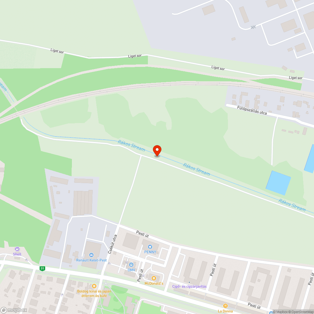 Sitt a patak parton bejelentés helye