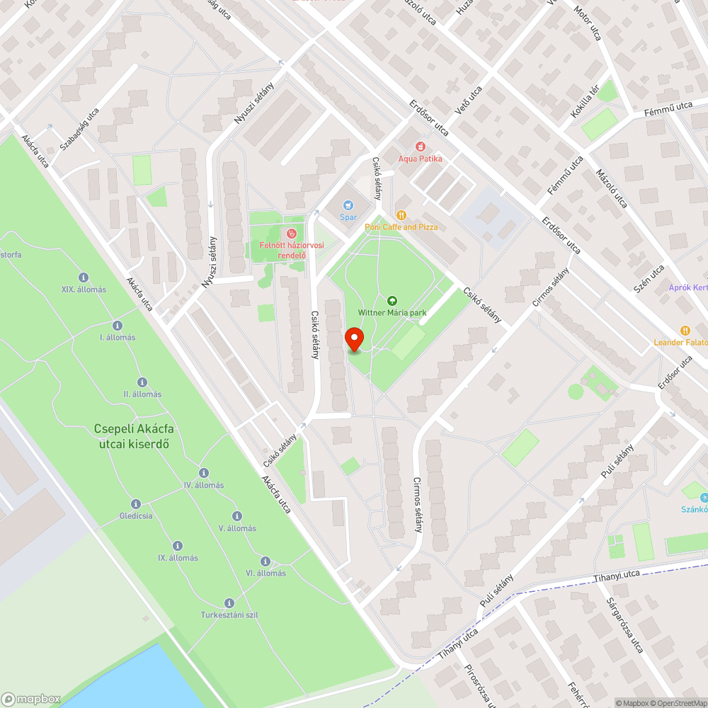 Hiányzó csapszekrény bejelentés helye