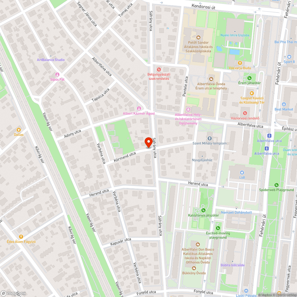 Építkezés alatt megrongált bejelentés helye