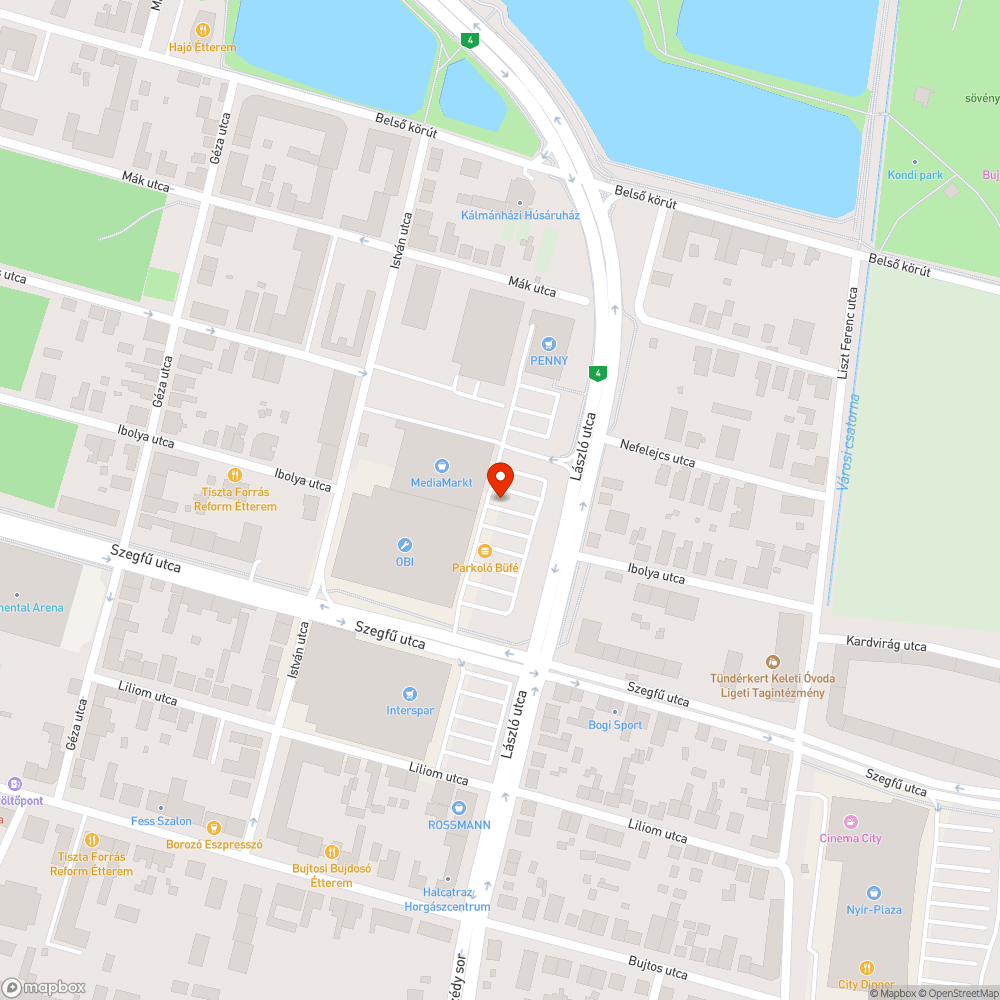 Szemét a bevásárlókocsi-tárolóban bejelentés helye