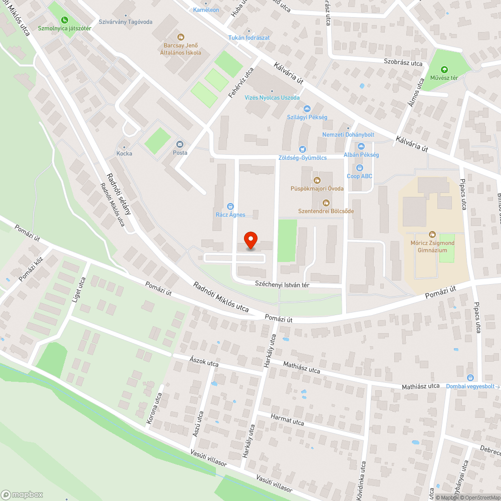 Kátyúk az úton bejelentés helye