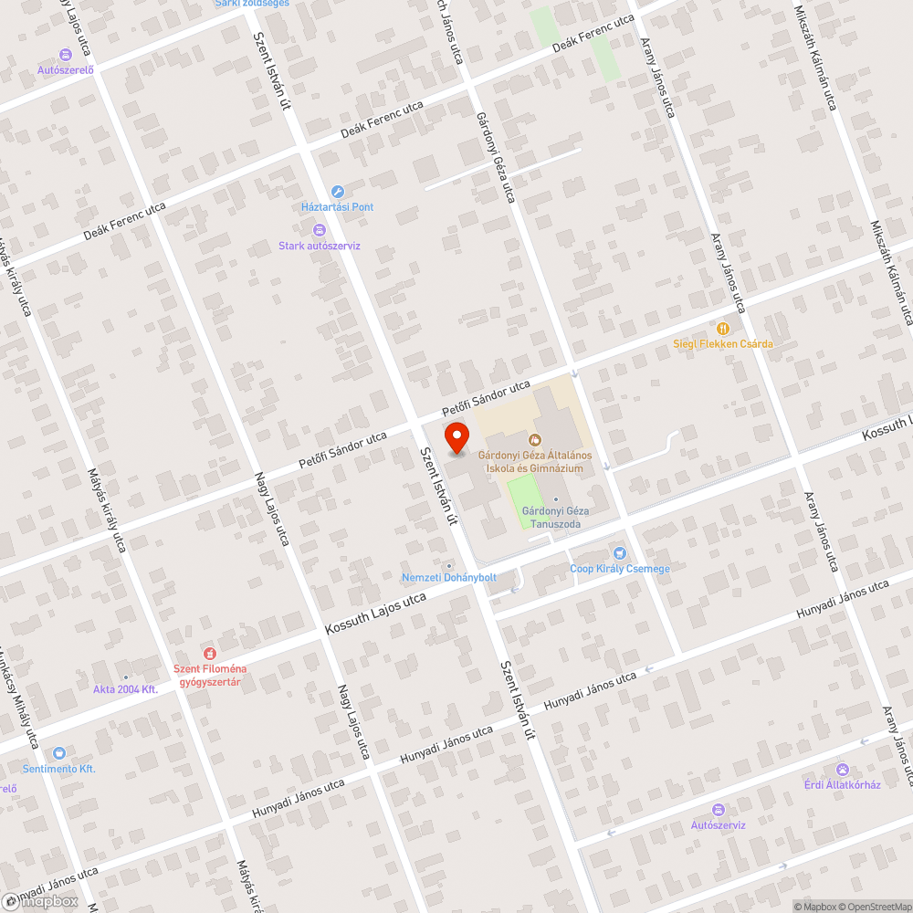 Érd Tusculanum óvoda előtt hulladék bejelentés helye