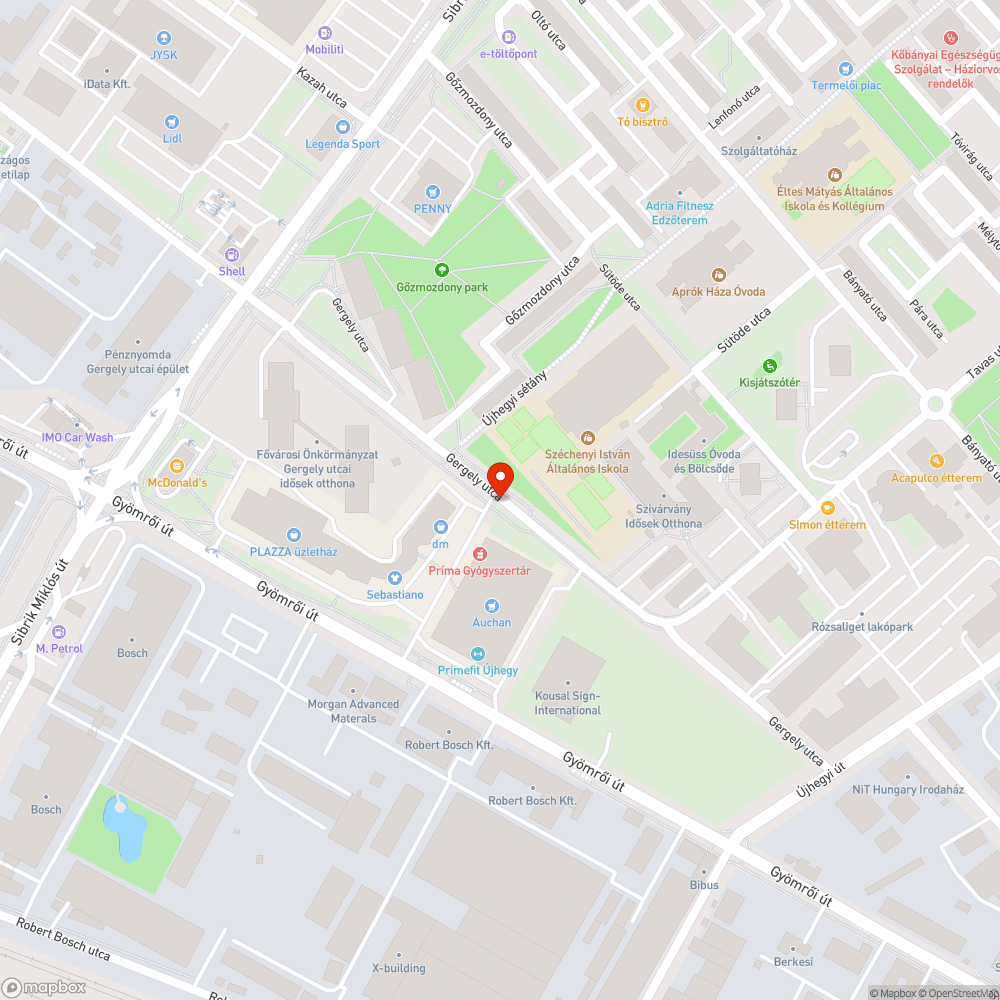 Gergely utca, Rozsaliget - Járda hiba bejelentés helye