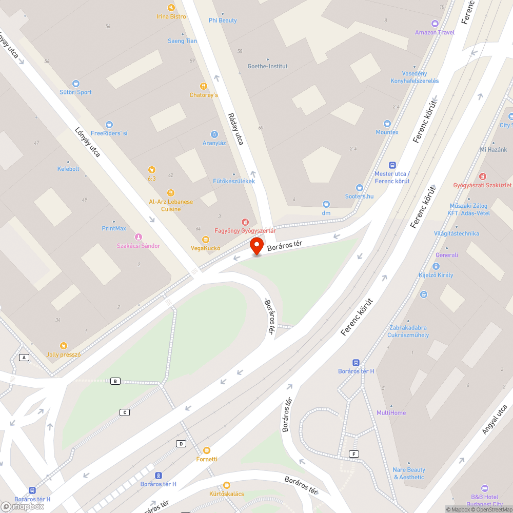 Kiszáradt fa bejelentés helye