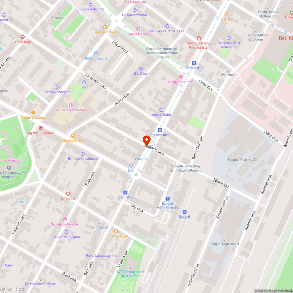 Megsüllyedt útburkolat bejelentés helye