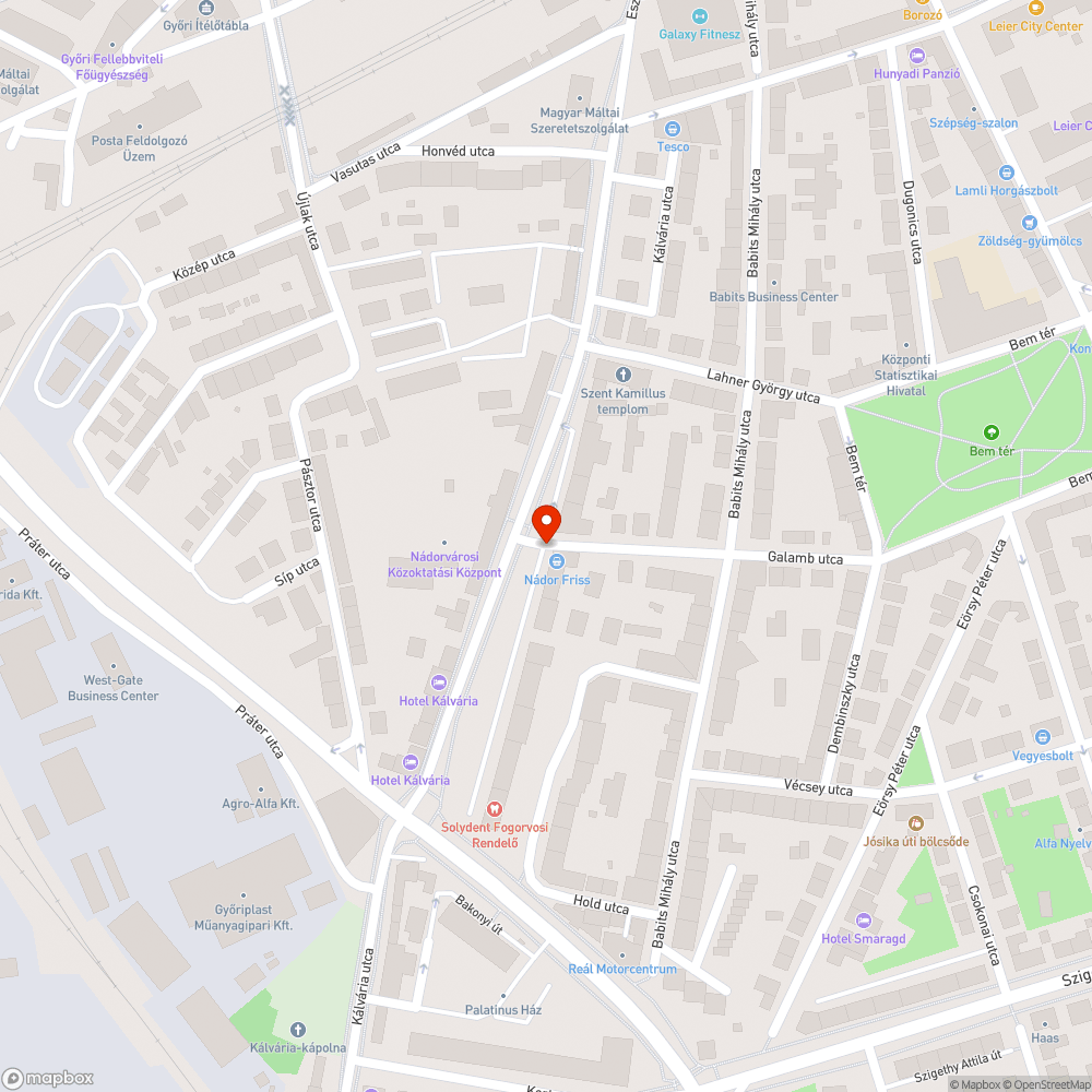 Beszakadt útburkolat bejelentés helye