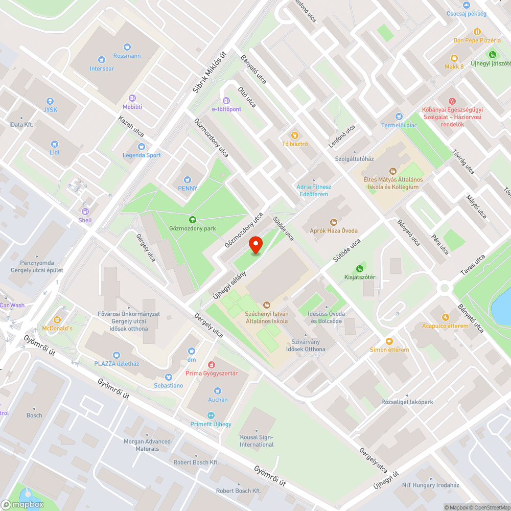 Megrongált világítás bejelentés helye