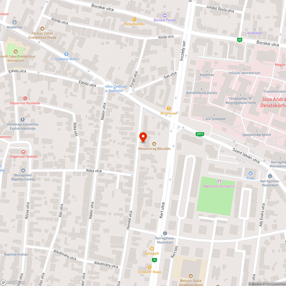 A bölcsöde környéke szemetes.gazos bejelentés helye