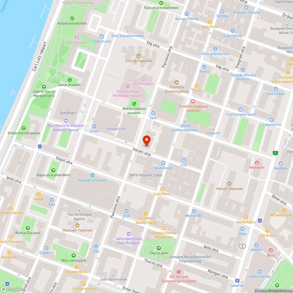 Leszakadt faág a járdán bejelentés helye