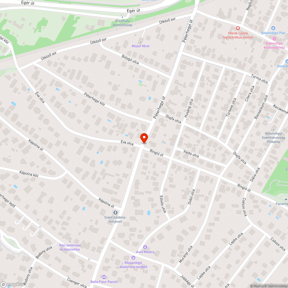 Kátyú a kanyarban bejelentés helye