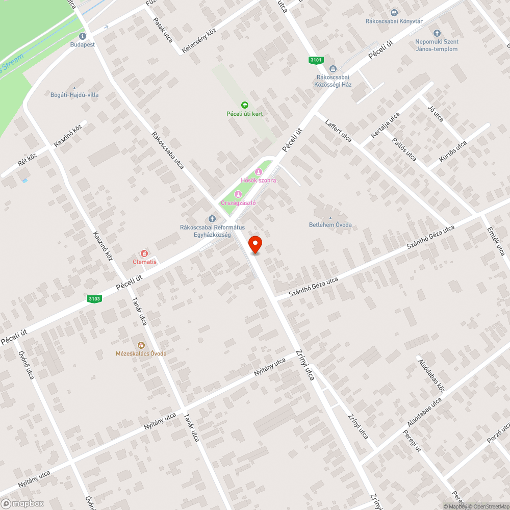 Hiányosan felújított út bejelentés helye