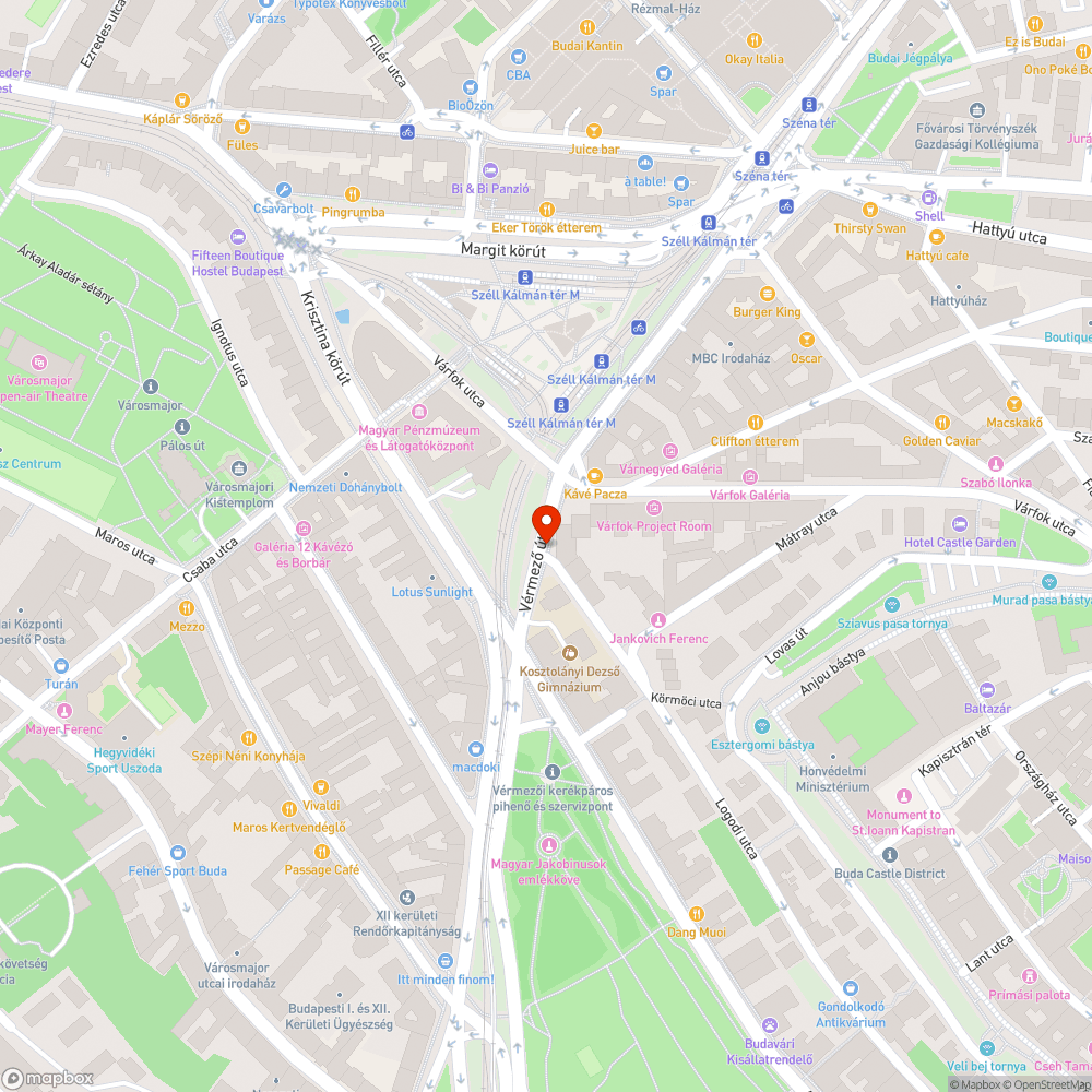 Gányolás a Vérmező úton bejelentés helye