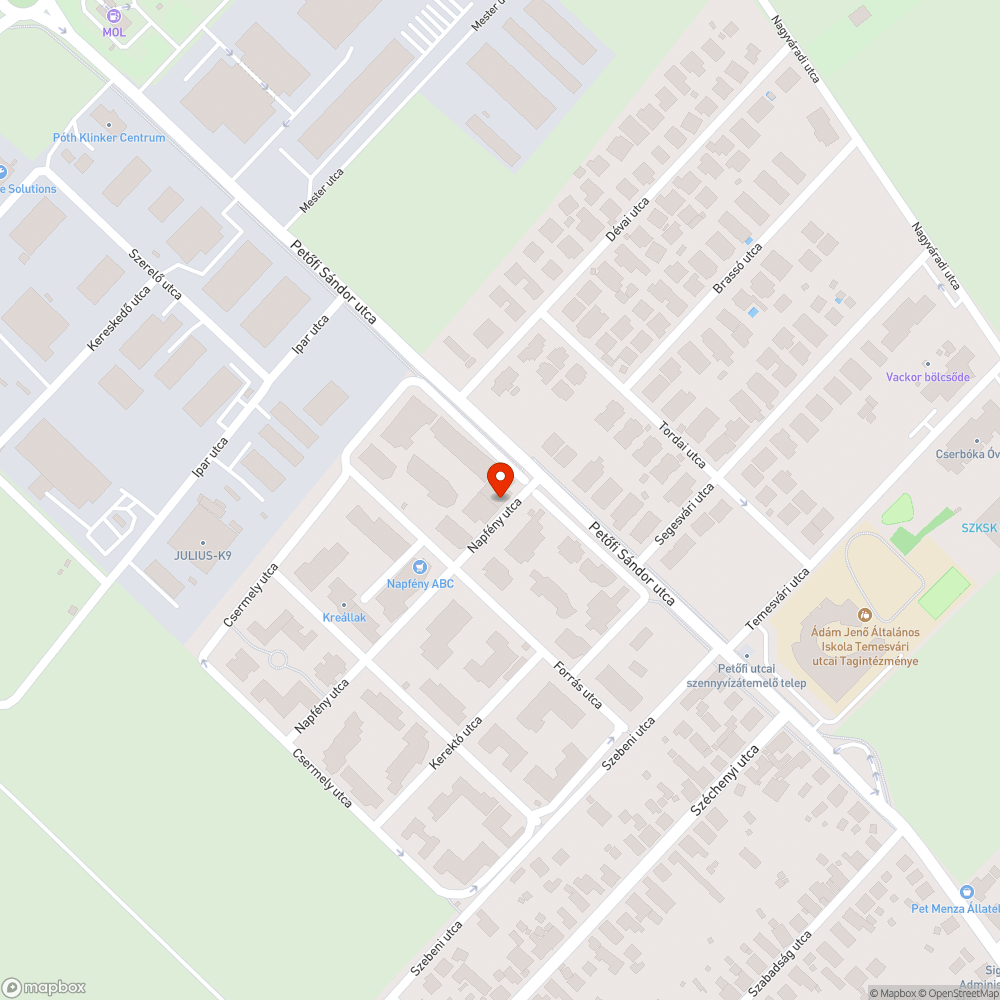 Csatorna probléma bejelentés helye