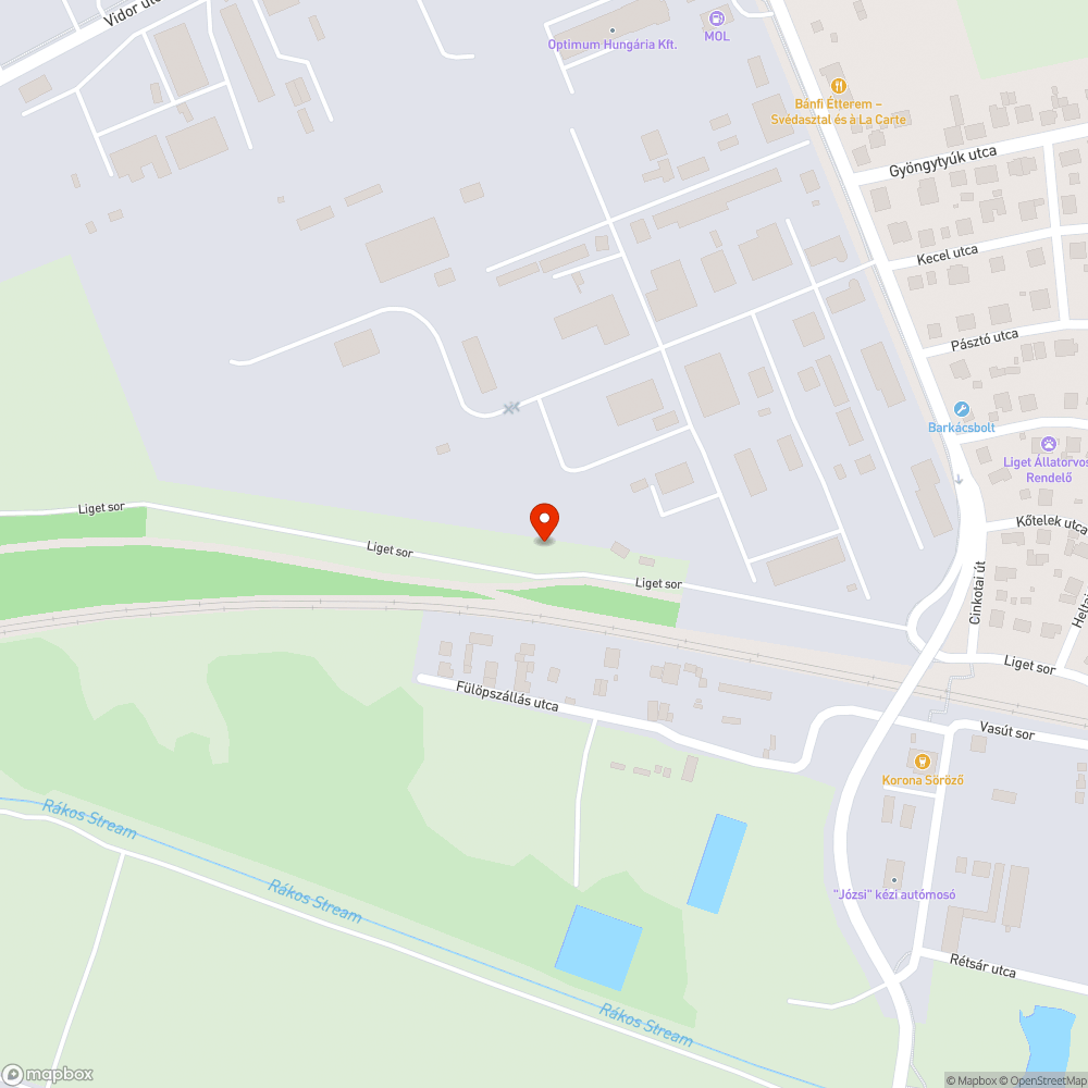 Gané az út mellett bejelentés helye