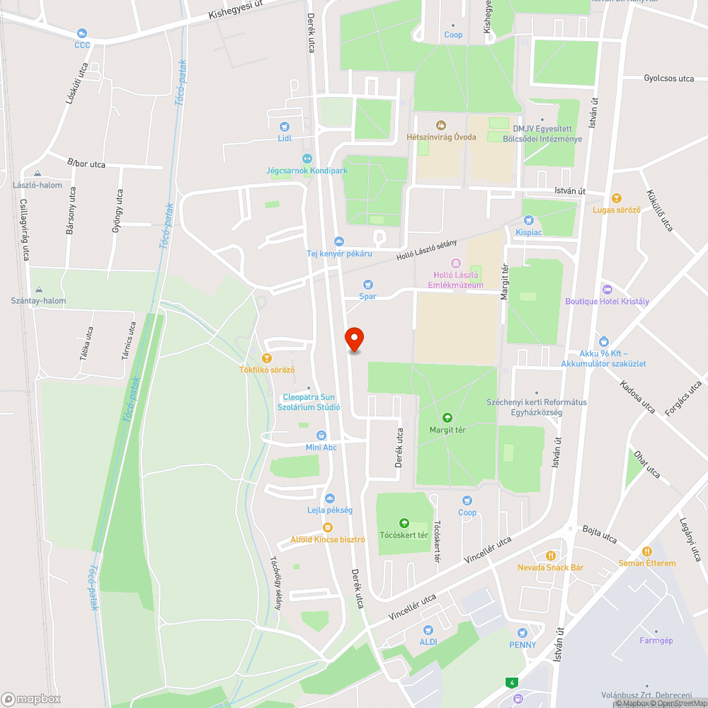 Kiszáradt fa bejelentés helye