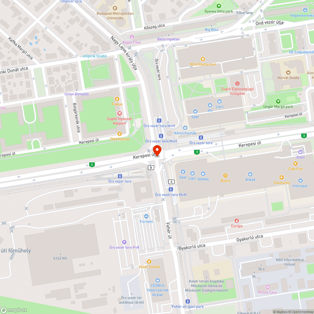 Összegraffitizett, matricázott táblák az Örs vezér terei aluljáróban bejelentés helye