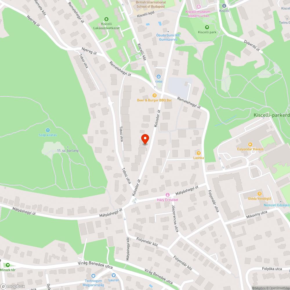 Száguldozók a Kolostor úton bejelentés helye