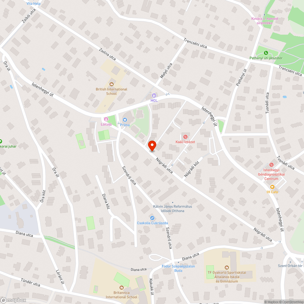 Elhagyott autó bejelentés helye