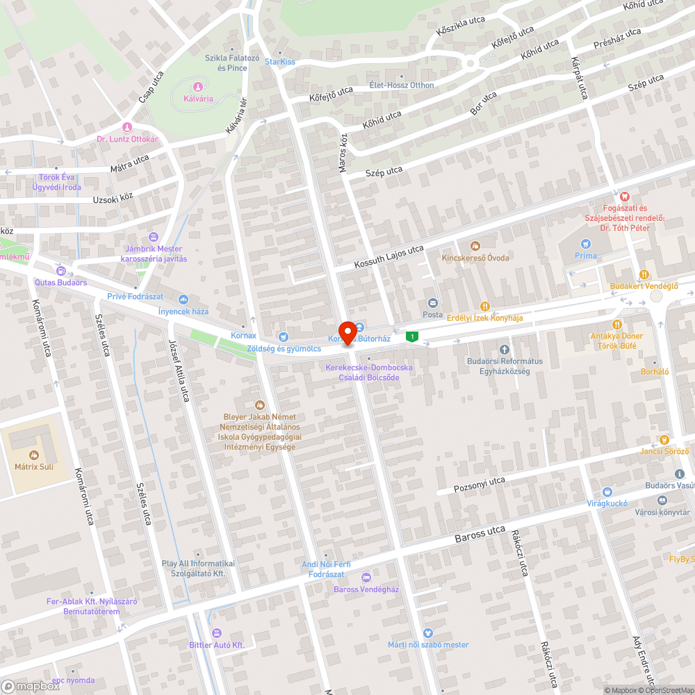 Kátyú az átkelő helyen bejelentés helye