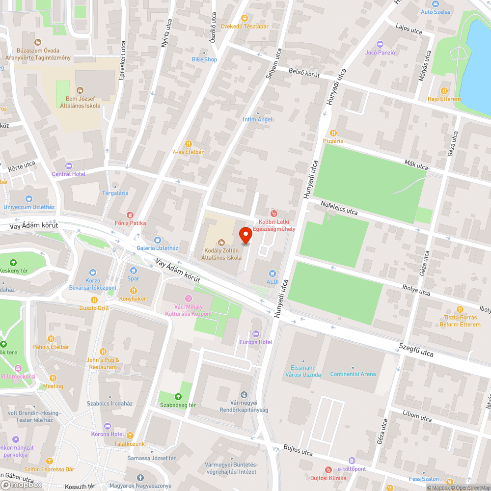 Nyíregyháza Kodály Zoltán Általános Iskola melletti parkoló burkolat hiánya... bejelentés helye